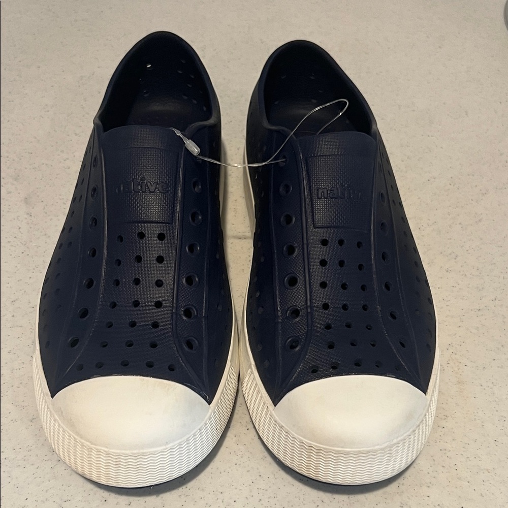Native Navy and White Jefferson Sneakers